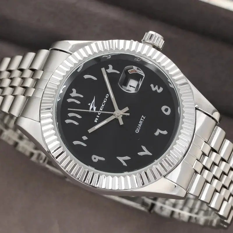 Mens Luxury Stainless Steel Quartz Wristwatch With Date Display For Classic Business And Casual Styles