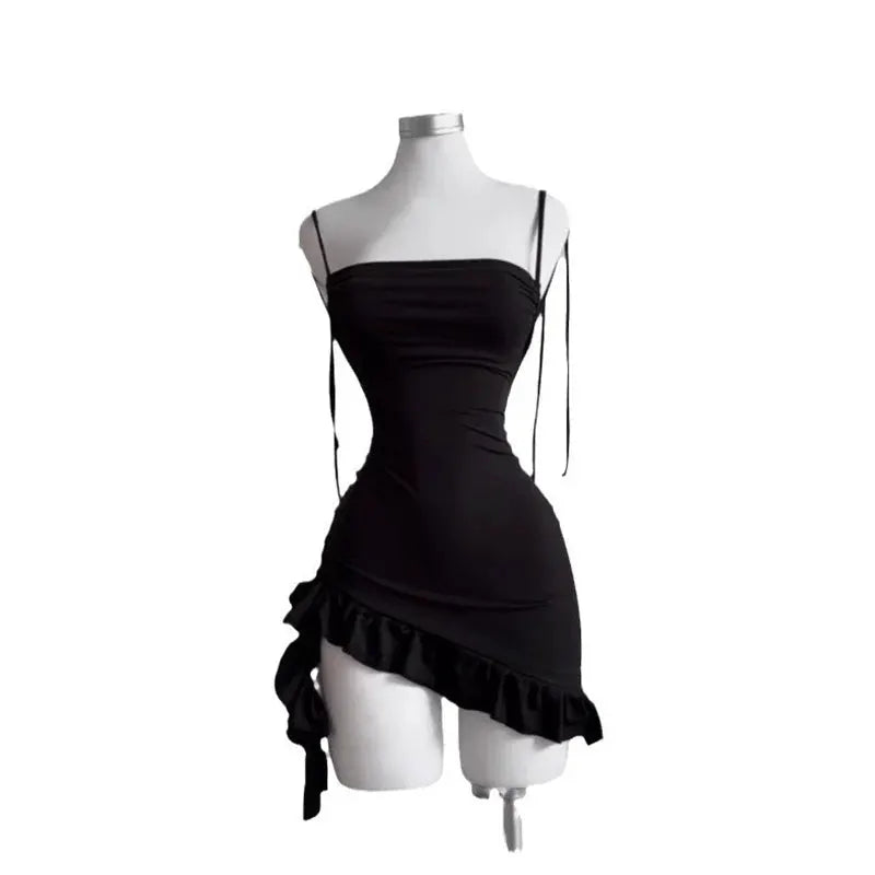 GlamPulse Sleeveless Backless Mini Dress Lace Up Bodycon For Party Club Summer Wear