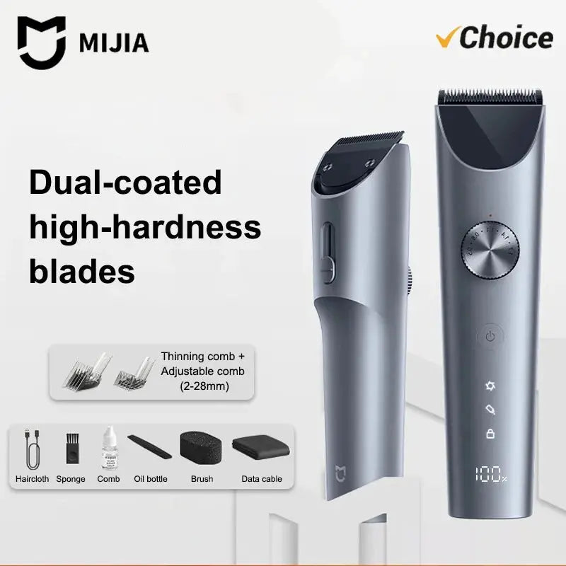 MIJIA Hair Clipper 2 Wireless IPX7 Waterproof Beard Trimmer Professional Haircut Machine