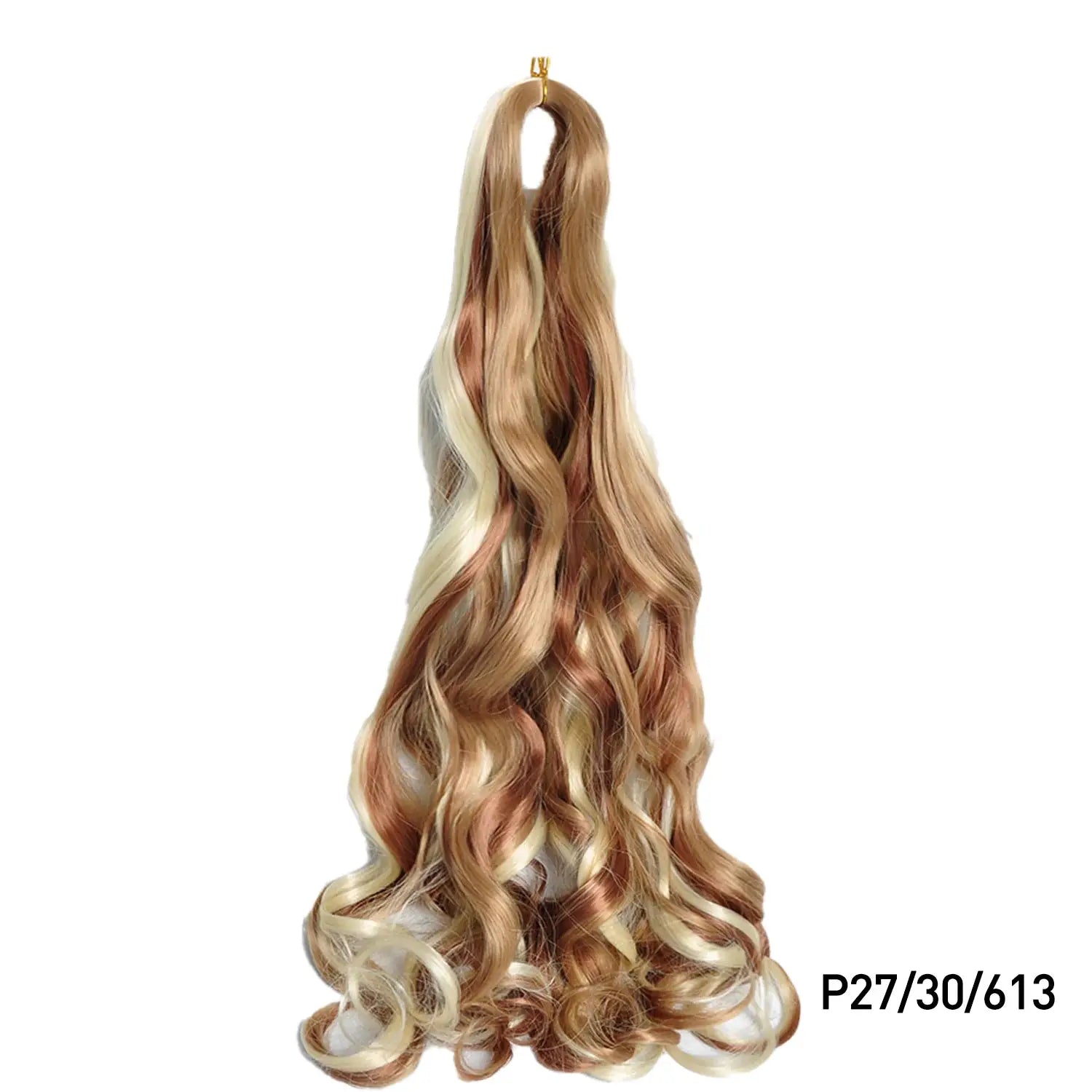 French Curls Braiding Hair 24in synthetic spiral curls hair extensions in blonde tones
