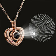 Projection Necklace I Love You In 100 Languages Pendant For Girlfriend Romantic 2026 Creative Jewelry Gift - Simples Market