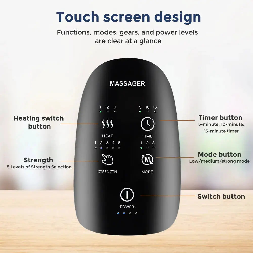 Smart Airbag Hand Massager, black wireless handheld massager