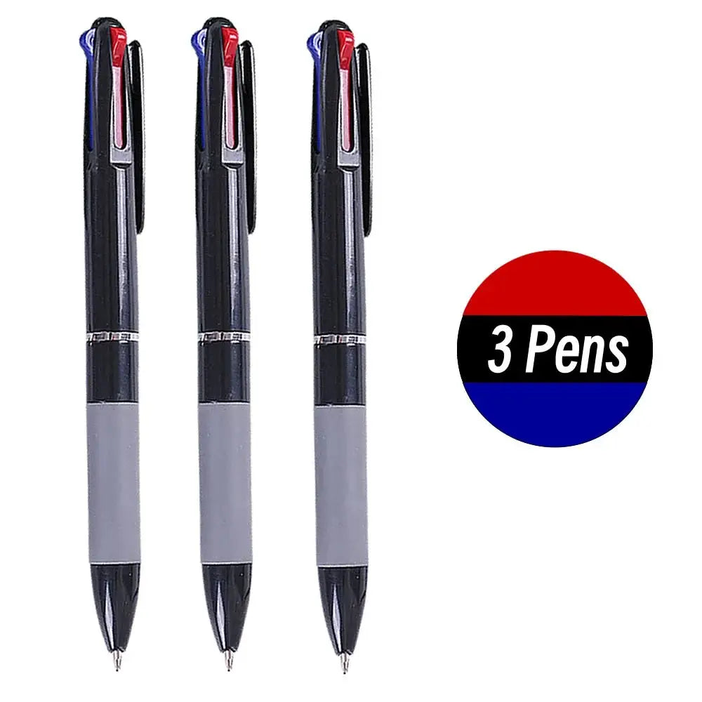 3-in-1 ballpoint pen set by Simples Market in red, blue and black ink, 0.7mm, includes 3 pens