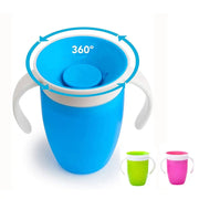Magic Baby Cup That Turns 360 Degree For Any Angle Leakproof Sippy Cup 240ml With Ergonomic Handle