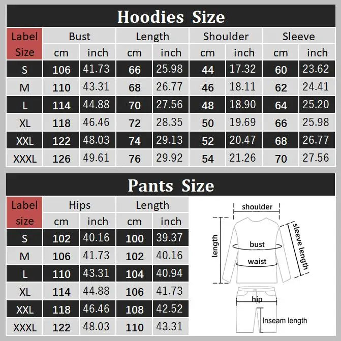 Womens Autumn Winter Hoodie Set Pants Loungewear Luxury Designer