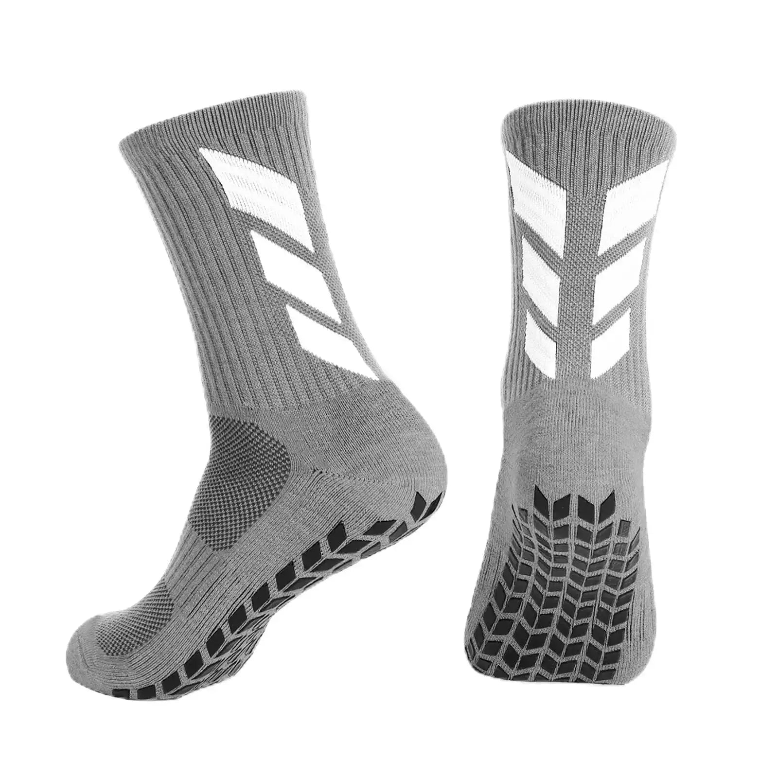 Mens Knee High Football Socks With Anti Slip Grip For Training Sports Yoga And Hospital Wear