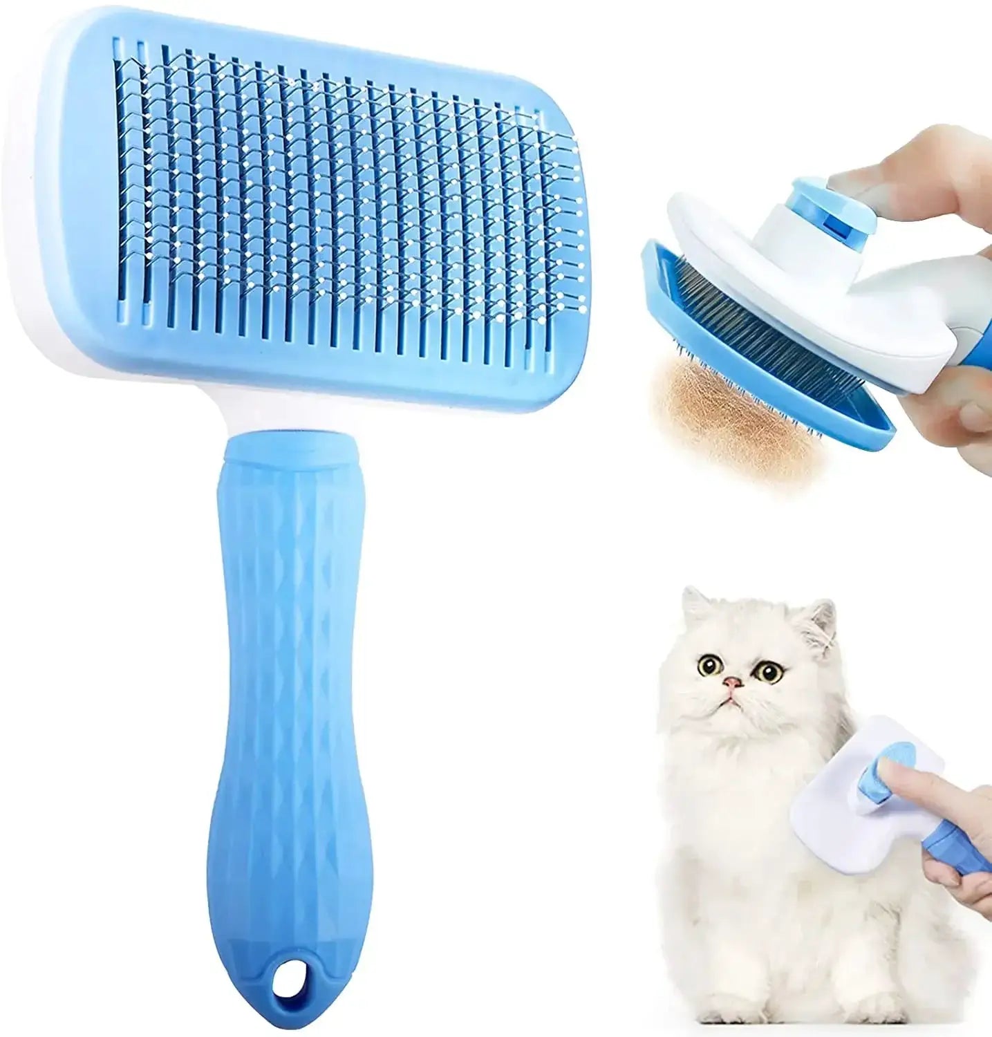 Dog Hair Remover Brush for Cats and Dogs Long Hair Grooming Comb for Shedding and Cleaning Bath Brush Pet Supplies
