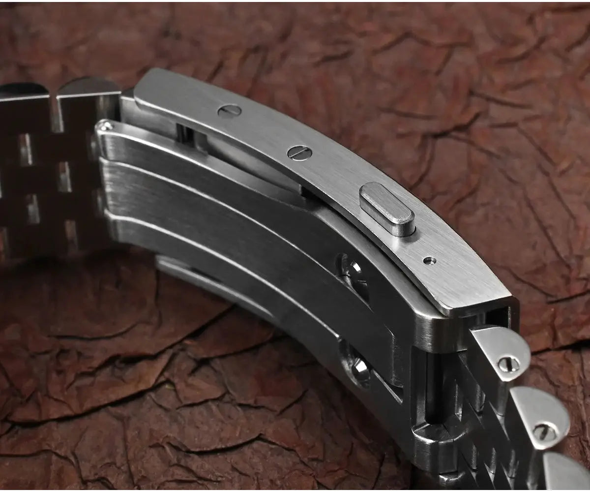 San Martin 40mm BB Diver watch on brushed stainless steel bracelet with deployment clasp