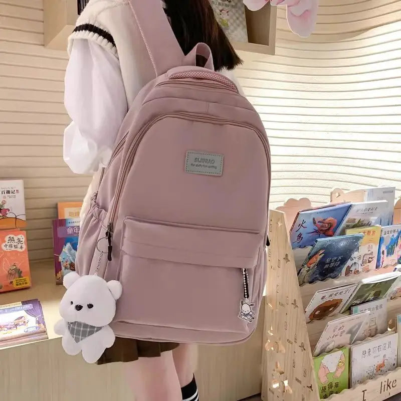 Aophlola Trendy High - Capacity Waterproof College Backpack - Simples Market