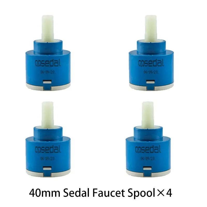 40mm Sedal faucet valve cores, blue ceramic cartridge, set of 4