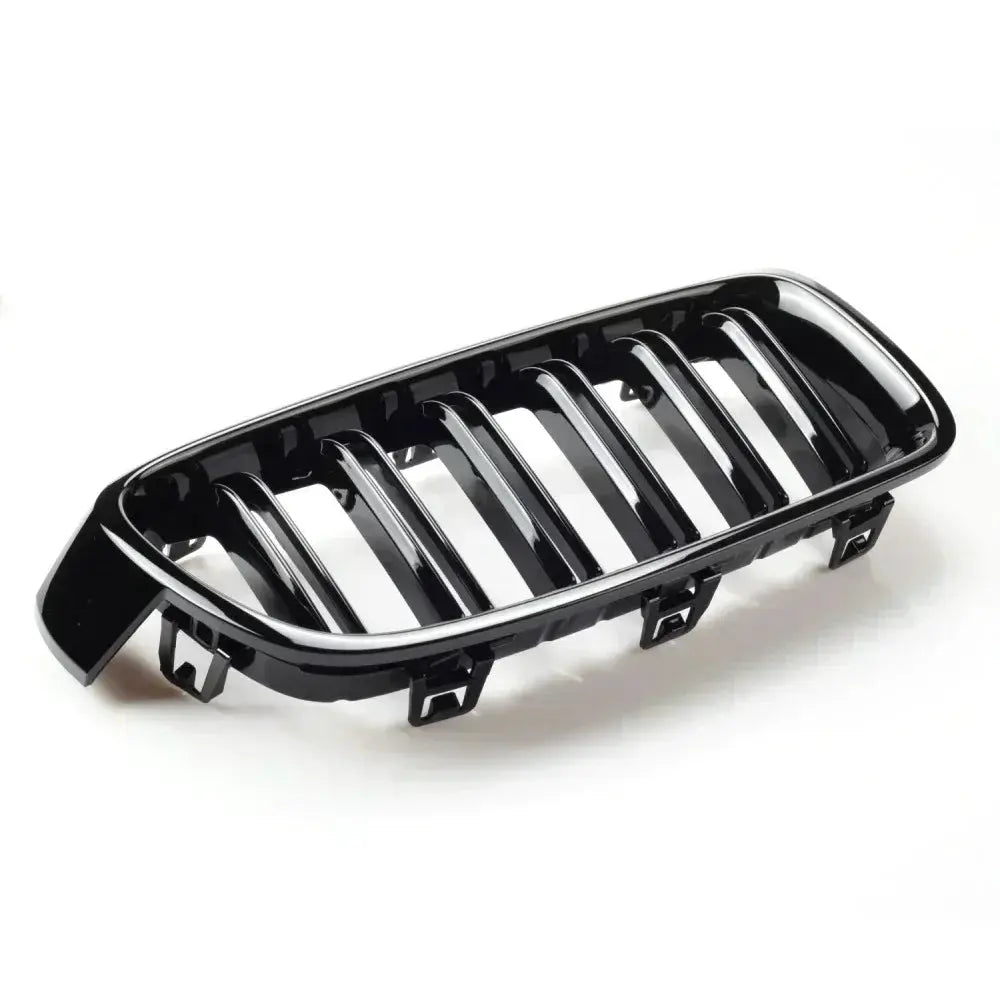 Gloss black BMW 3 Series kidney grille pair for F30/F31/F35/F80 front bumper