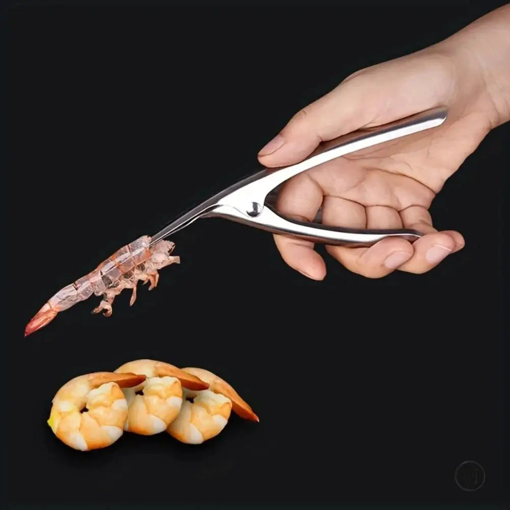 Stainless Steel Shrimp Deveined Device With Ergonomic Fishbone Design For Easy Shell Removal And Seafood Preparation
