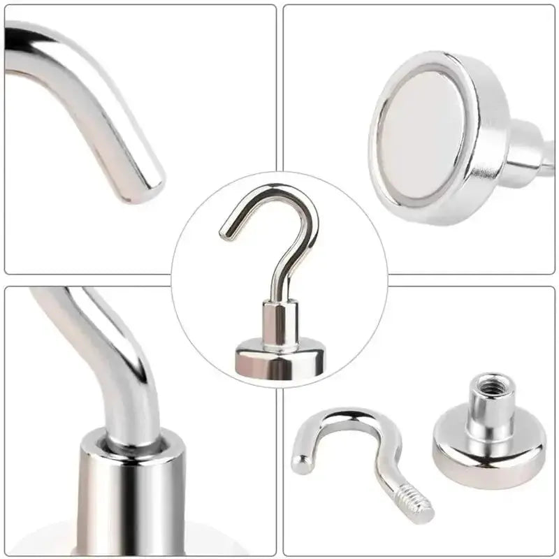 10 Pack Strong Magnetic Hooks Stainless Steel Multi Purpose Storage Hooks For Kitchen Bathroom Home Garage Key Hangers