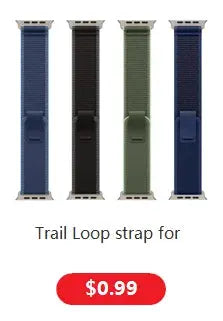 Silicone Apple Watch bands set of four in blue, black, olive green, and navy