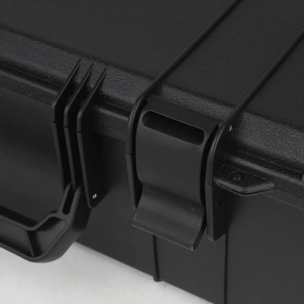 Waterproof protective tool box, black hard carry case with secure latch by Simples Market