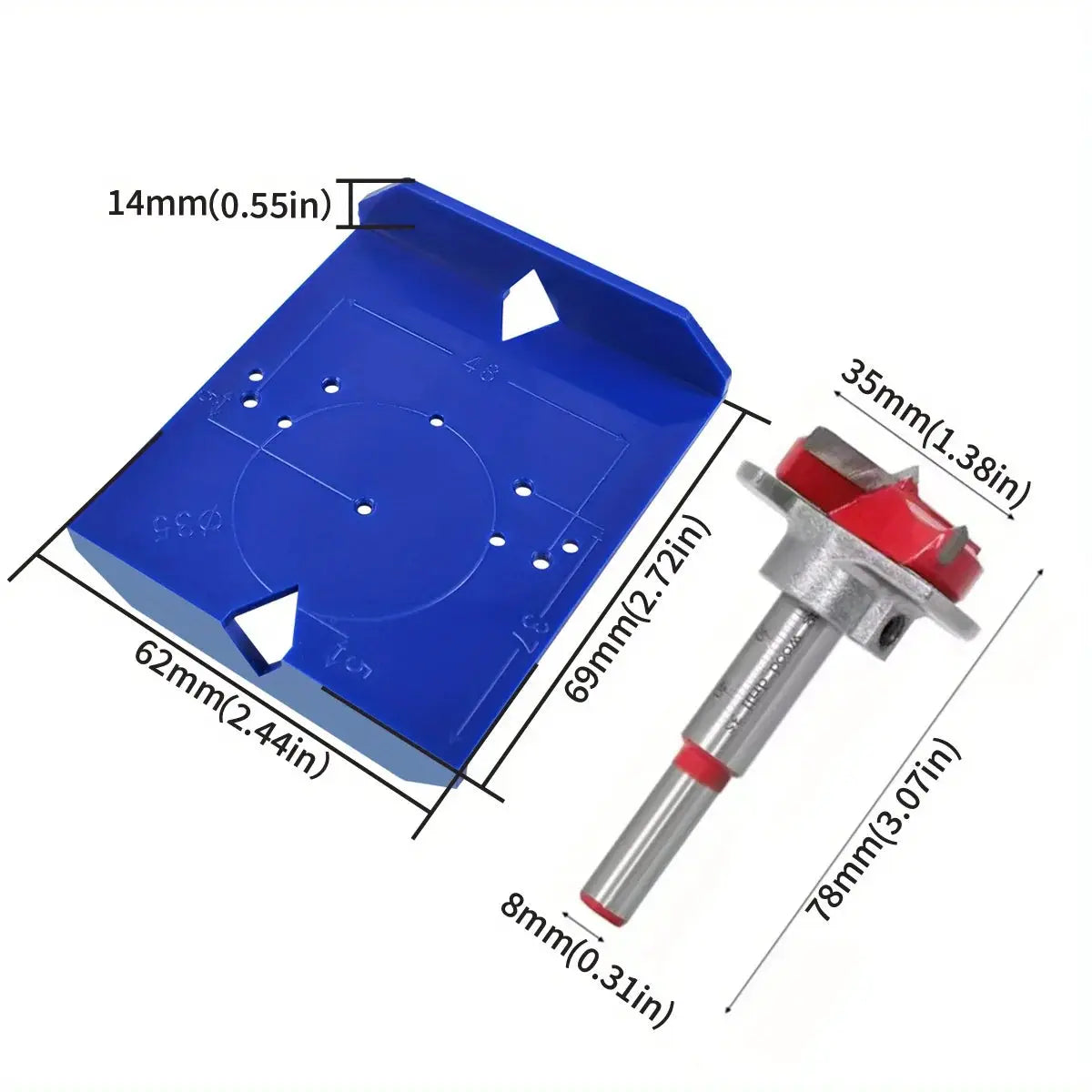 35mm And 40mm Hinge Drilling Locator For Cabinet Doors Punching Positioning Ruler Template Carpentry Installation Tool