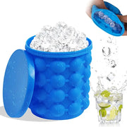 2 In 1 Silicone Ice Bucket And Ice Cube Mold For Quick Freezing And Easy Serving, Ideal For Bars And Parties