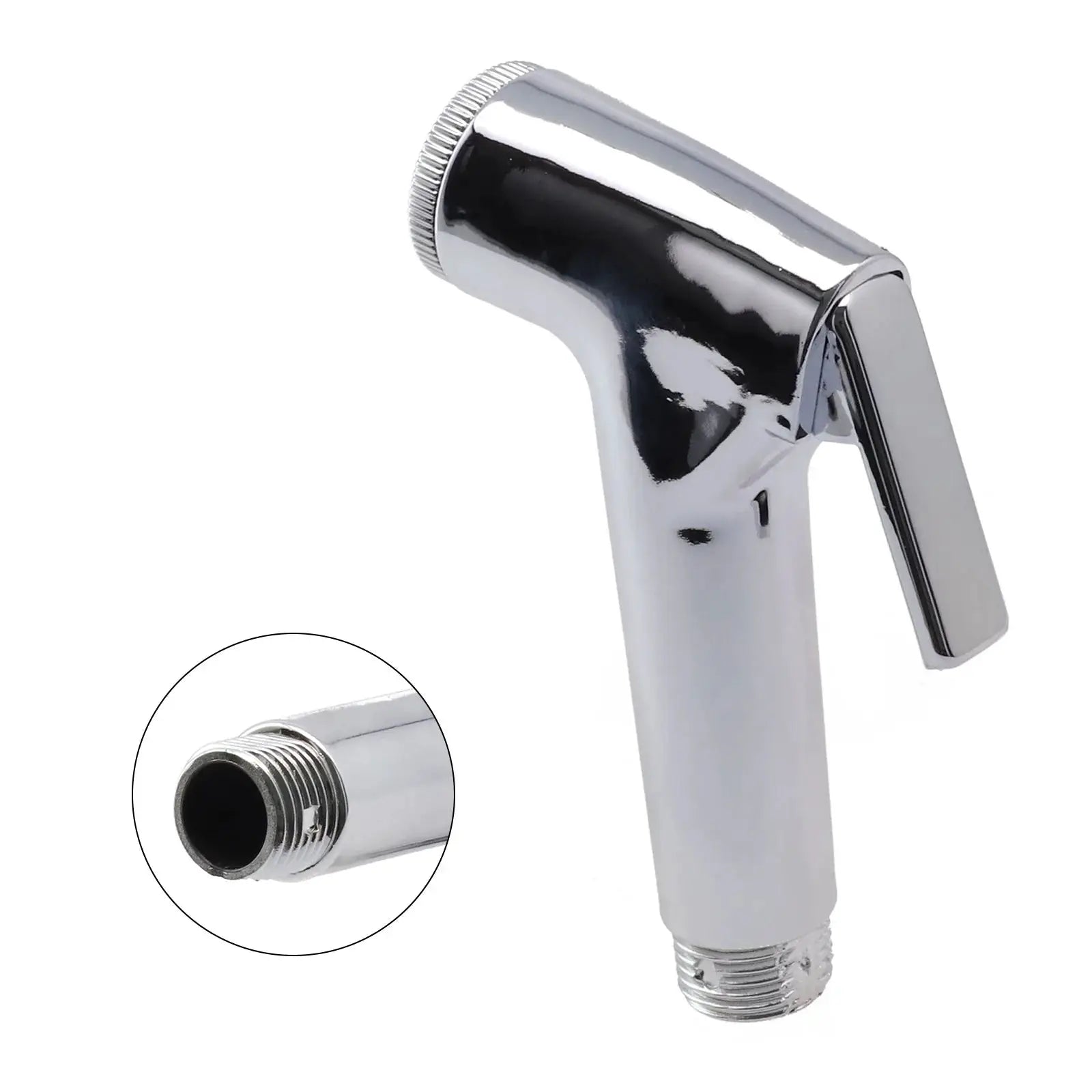 Simples Market chrome handheld bidet spray head with G1/2 thread for toilet, ABS plastic