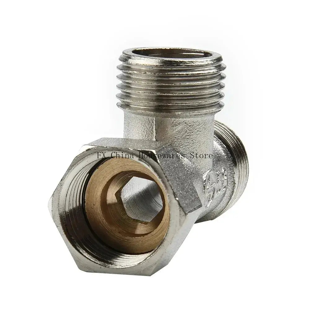 G One Half Inch 3 Way T Adapter For Bathroom Shower Water Splitter Toilet Valve Stainless Steel