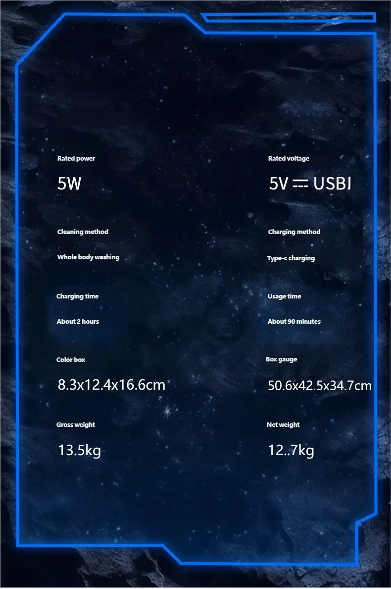 HOMEFISH electric head shaver infographic by Simples Market with 5W power and USB-C charging