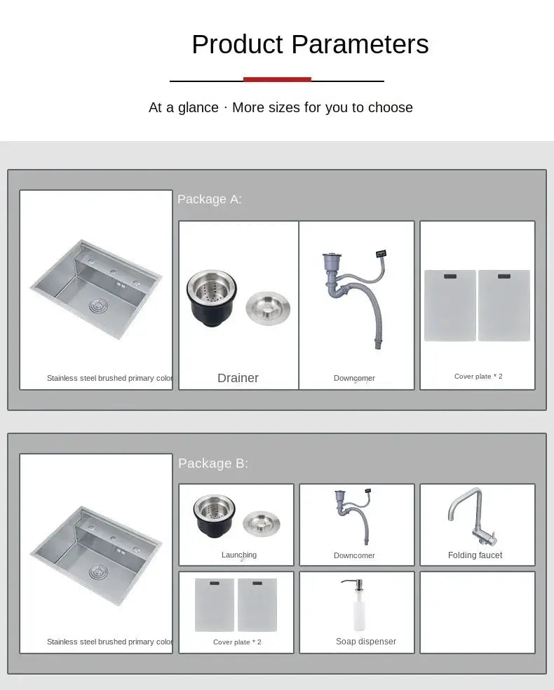 Simples Market Nano stainless steel kitchen sink 55*45*23 cm with hidden single-groove cover