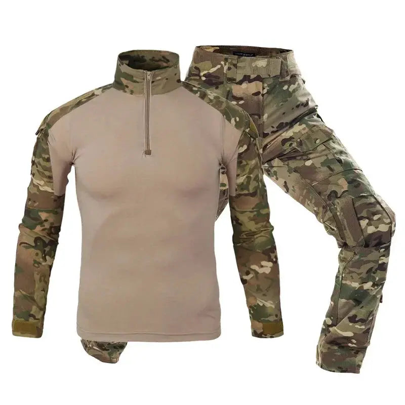 Men Tactical Uniform Camouflage Suit Set For Outdoor Hunting Airsoft Paintball Training Shirts And Pants