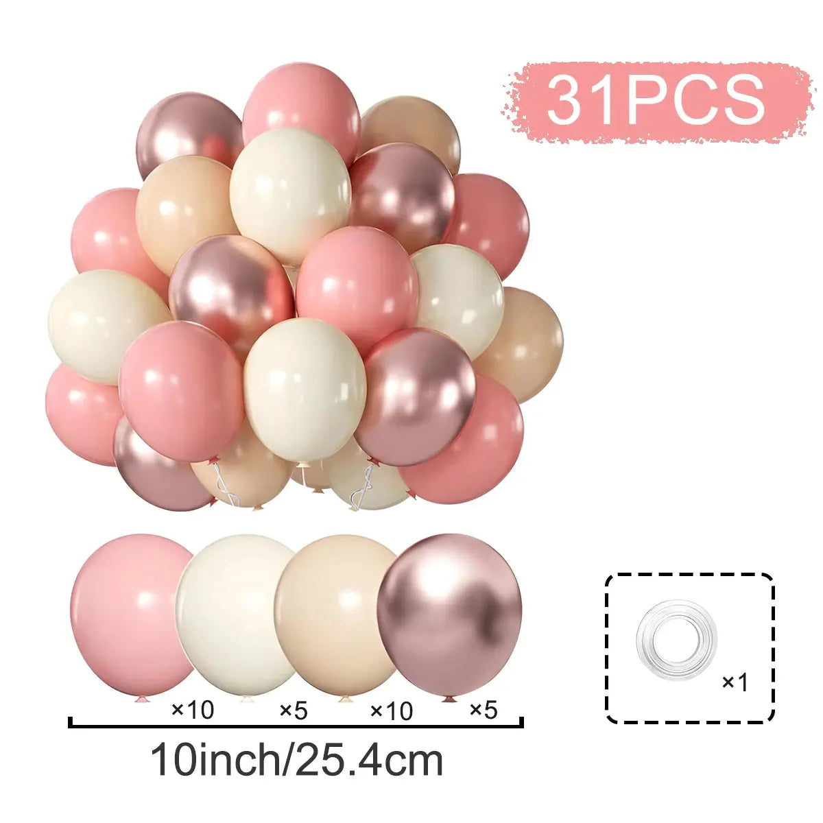 Metallic Pearl Latex Balloons Confetti Gold Set 31 36 37 51 101 Pcs For Birthday Weddings Baby Shower Decor