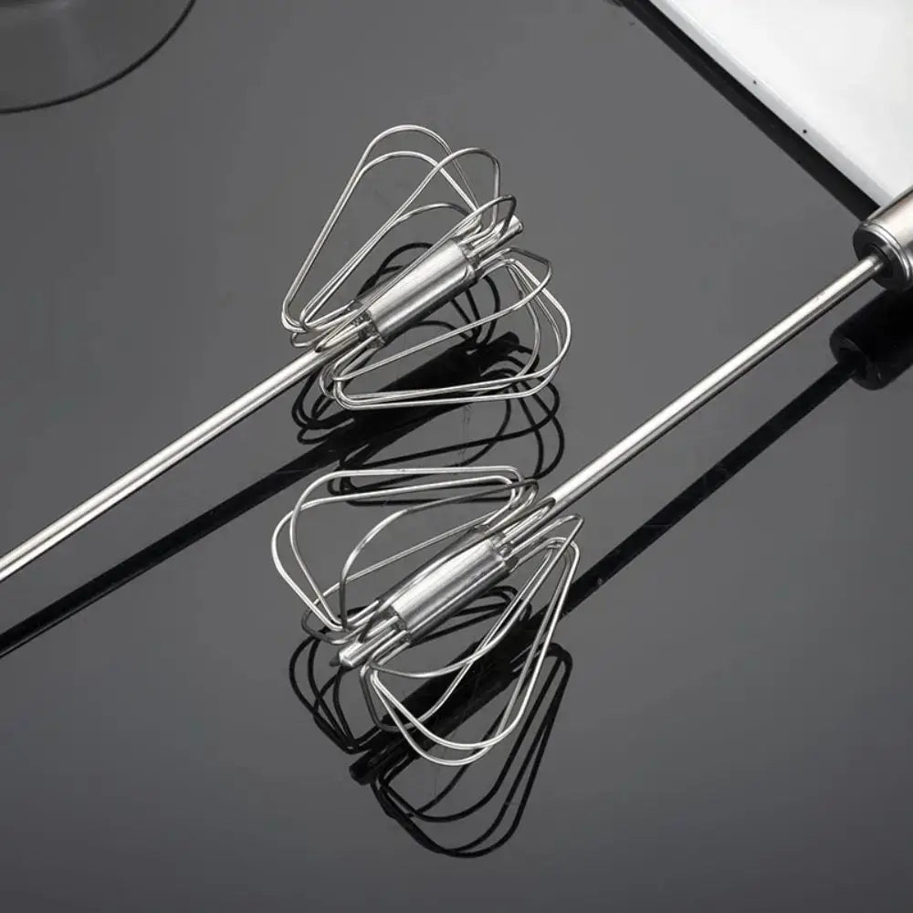 EverMix Stainless Steel Rotary Whisk Semi Automatic Mixer For Cream And Eggs In The Kitchen