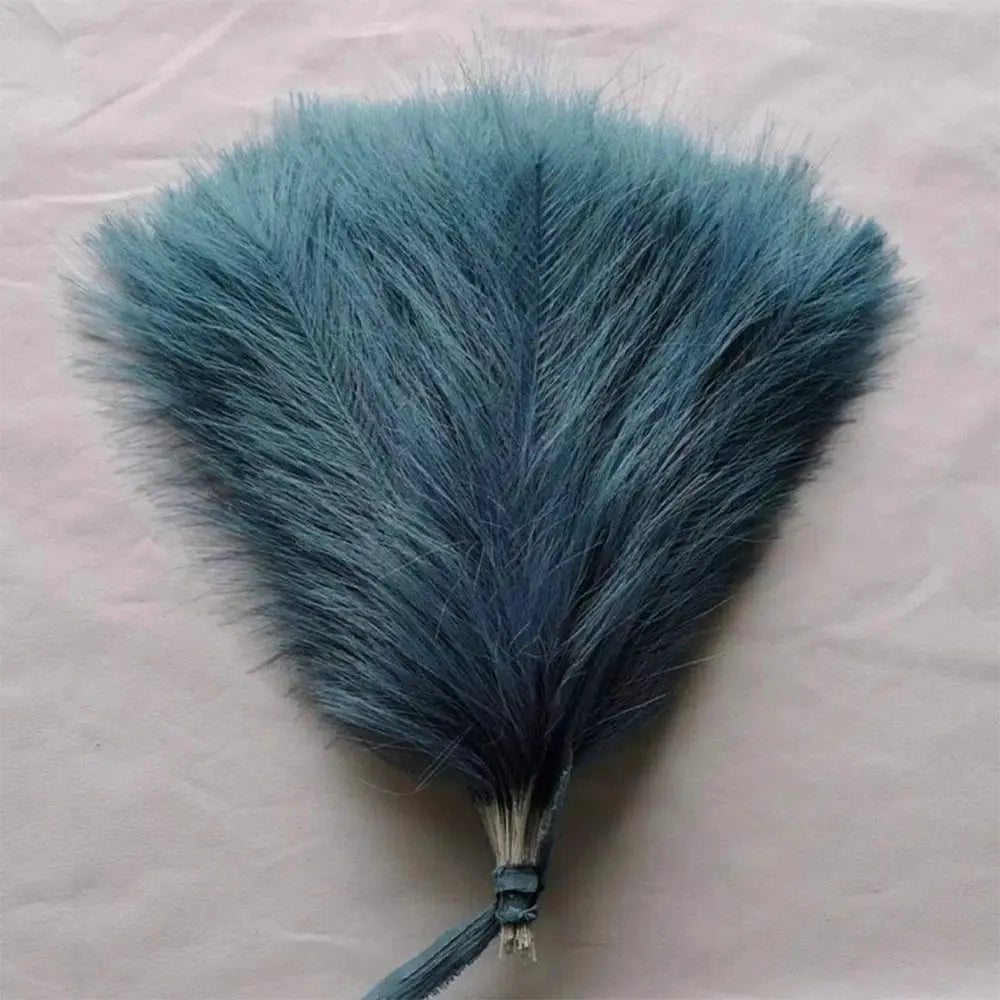 Simples Market fluffy blue pampas grass bouquet, 42cm artificial boho decor
