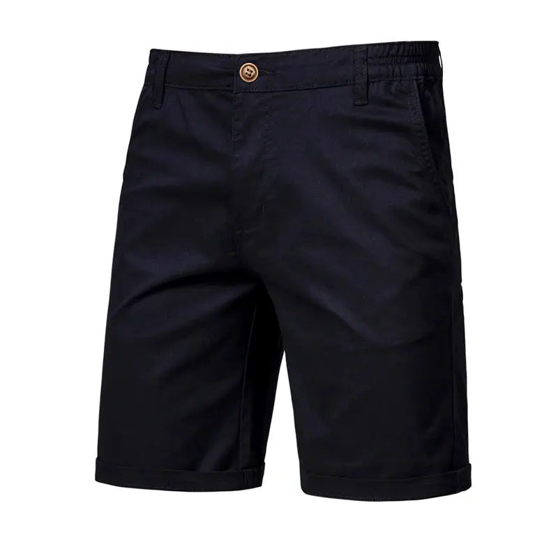Men's navy 100% cotton shorts by Simples Market with elastic waist for casual beachwear
