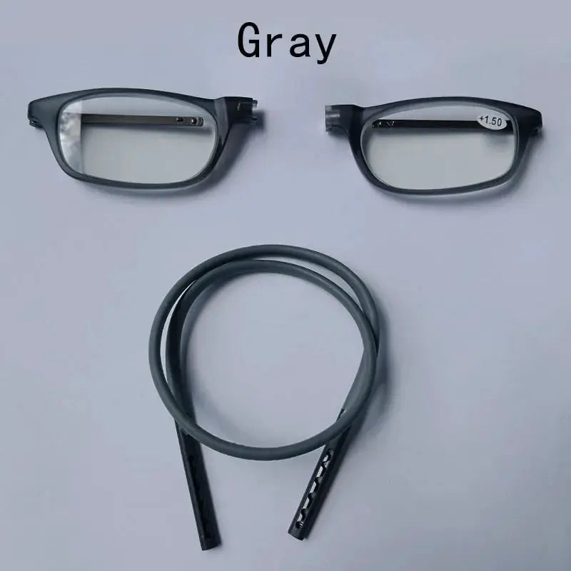 OptiFlex Portable Magnetic Reading Glasses Unisex With Adjustable Neck Lanyard And Polarized Lenses