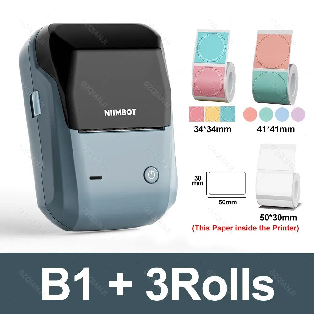 Niimbot B1 Mini Bluetooth Label Printer For Round UV Tags And Labels