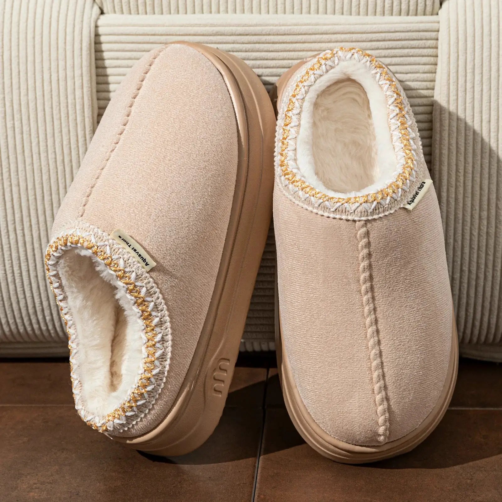CozyNest Winter Women Slippers Boots With Fuzzy Fur Lining And Anti Slip EVA Sole For Indoor Outdoor Warmth