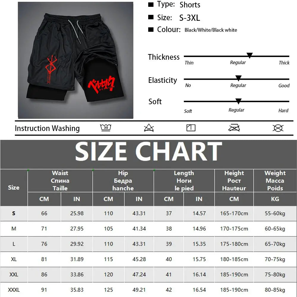 2-in-1 compression shorts for men by Simples Market with phone pockets, black quick-dry athletic shorts