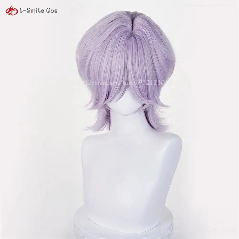 Cosplay wig, lavender purple, heat-resistant synthetic hair, Simples Market