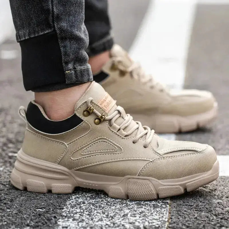 Men Safety Shoes Steel Wire Rotary Buckle Indestructible Work Sneakers Anti Smash Anti Puncture