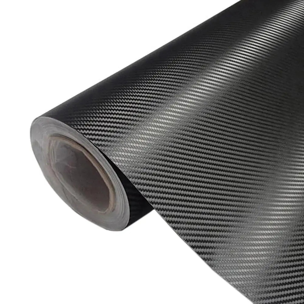 Carbon fiber vinyl wrap roll in black, 50cm x 200cm, Simples Market automotive decal sheet