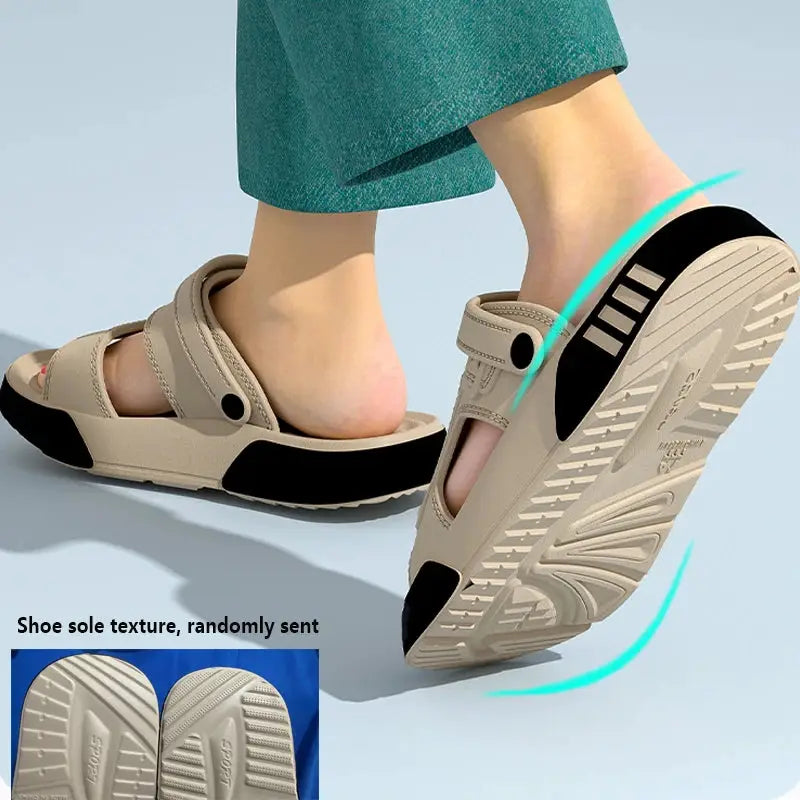 Men EVA Slides Platform Sandals Soft Sole Beach Shoes Indoor Outdoor Casual Home Slippers