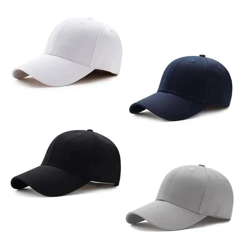 Unisex Simple Black Baseball Cap Adjustable Cotton Hat Solid Color Casual Hip Hop Dad Hat For Men Women