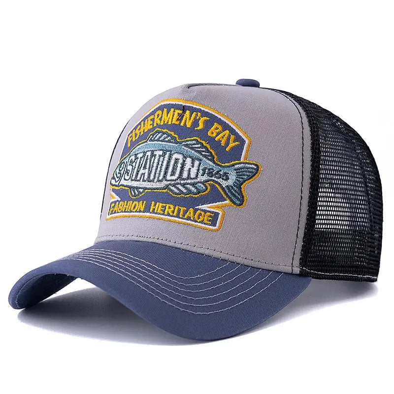 Hot Sale Unisex Fishing Cap Breathable Mesh Trucker Hat For Men Women Outdoor Snapback Cap
