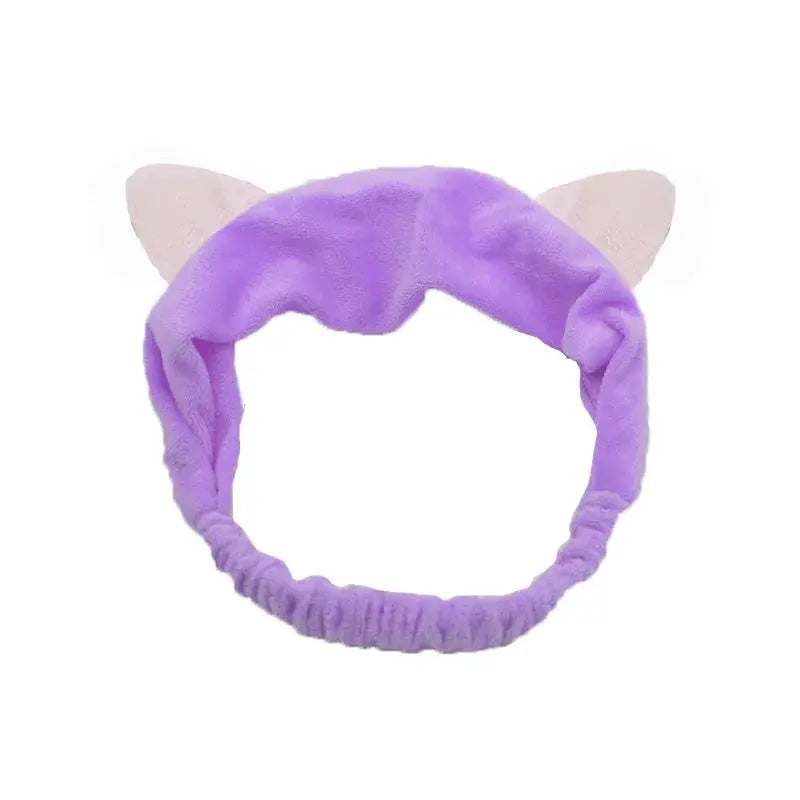 BambooBloom Rabbit Ear Headband Soft Bamboo Fiber With Elastic Strap For Washing And Makeup