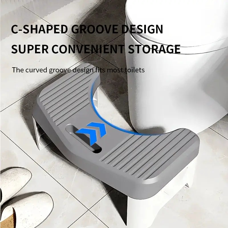 Ergonomic Toilet Stool For Adults Kids And Pregnant Women With Nonslip Surface Squatting Footstool