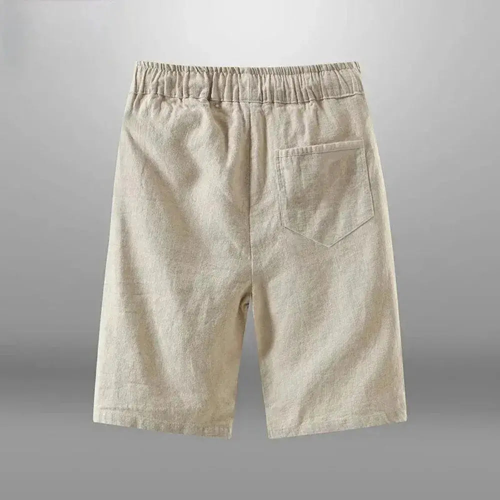 Men's Cotton Linen Shorts Casual Breathable Beach Shorts For Vacation Gym And Everyday Wear