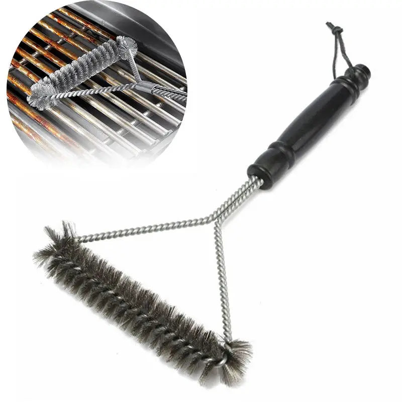 Stainless Steel Barbecue Grill Cleaning Brush With Durable Bristles Nonstick Safe Scrubber For Grates And Outdoor Grills