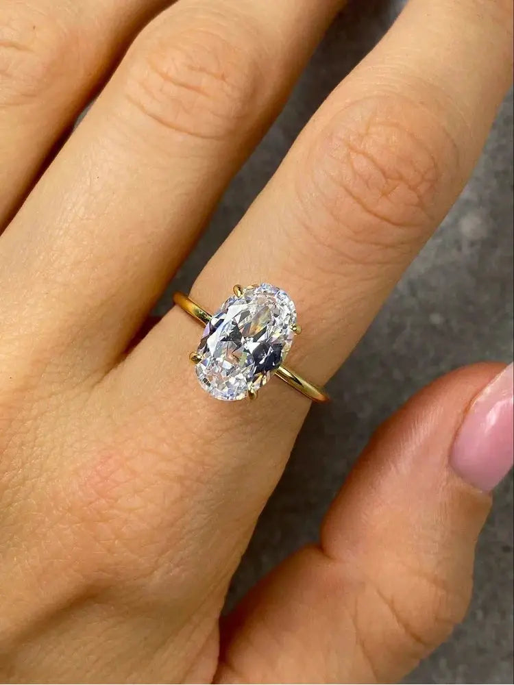 925 Sterling Silver Zircon Engagement Ring And Wedding Band For Women 1 To 8Ct Promise Eternity Ring Fine Jewelry Gift
