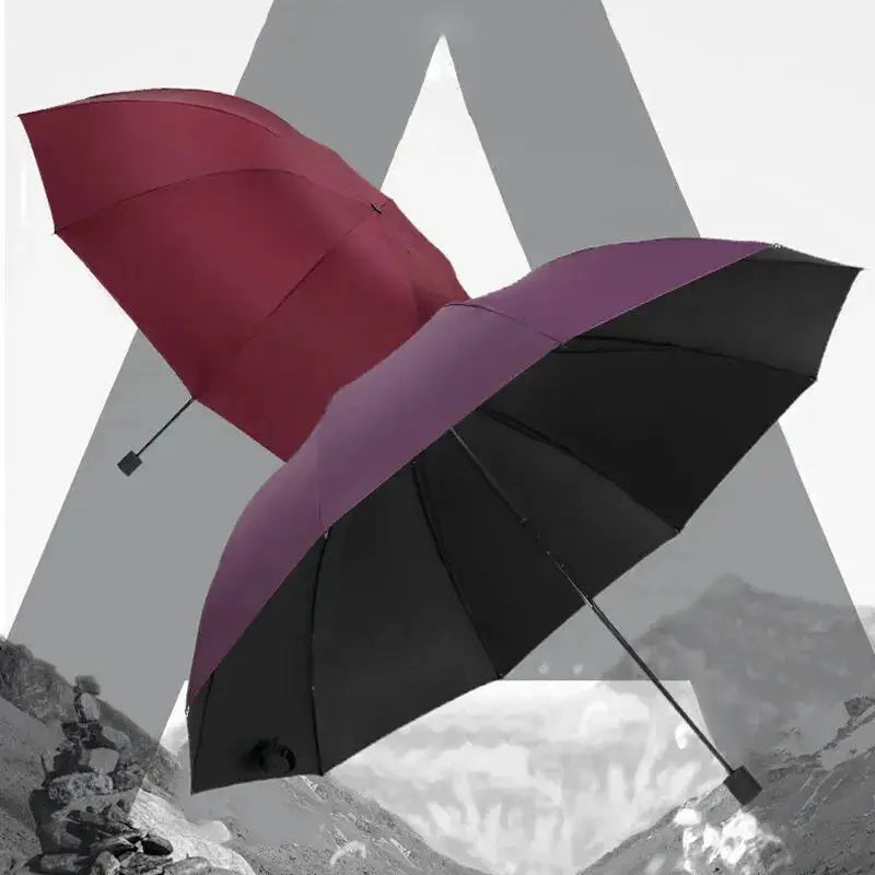 130cm Ten Bone Umbrella With Reinforced Frame Manual Large Waterproof Windproof Canopy