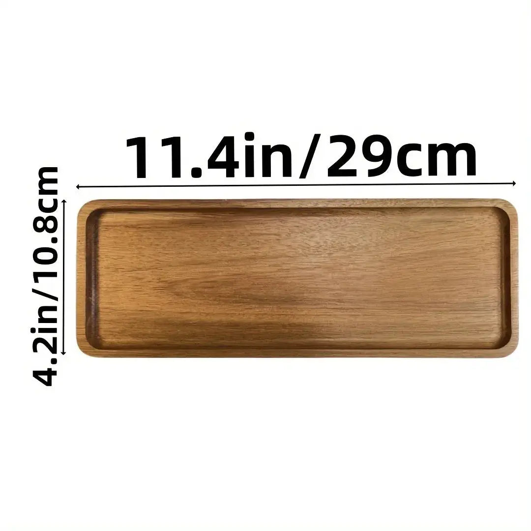 Japanese Solid Wood Fruit Plate Tray Set Multi Size Snack Platter