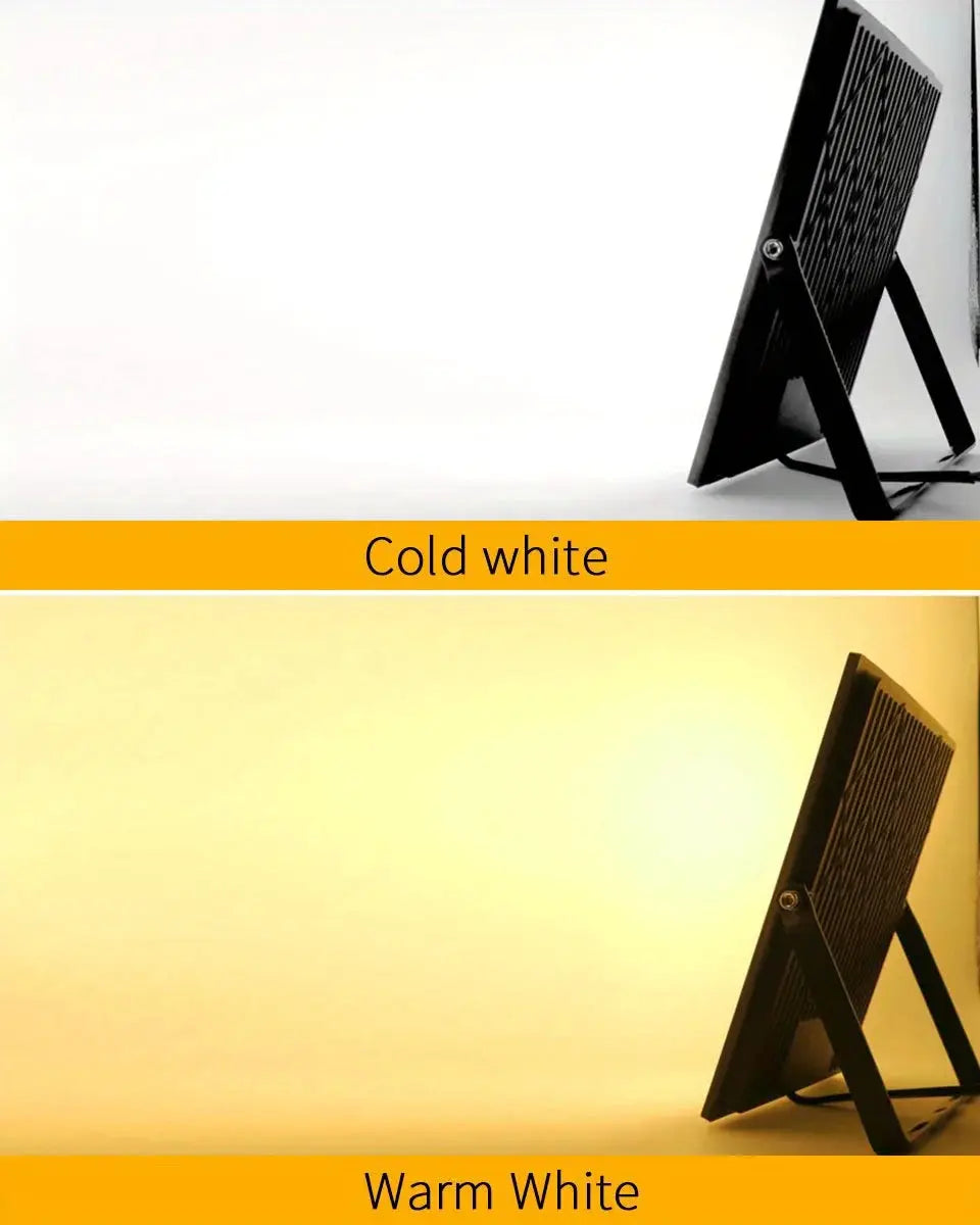 Simples Market Waterproof IP67 LED Flood Light with dual cold white and warm white modes for outdoor garden spotlight.
