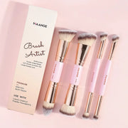 Maange 4 Piece Dual Ended Makeup Brush Set With Box For Beginners Travel Essentials Travel Ready