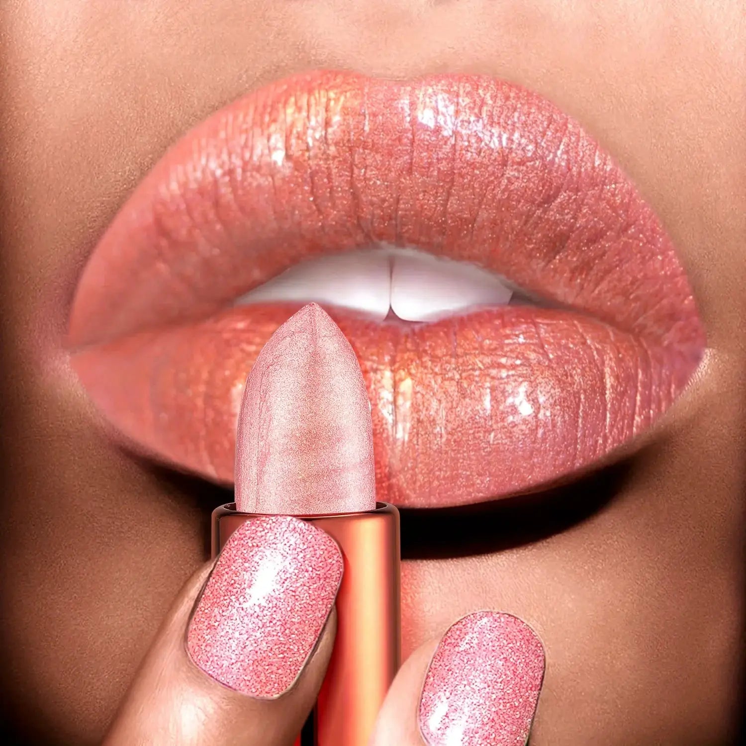 RoseGlow Rose Smoke Lipstick With Glossy Velvet Finish Waterproof Long Lasting Shine